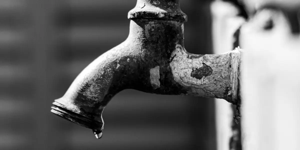 dripping tap close up